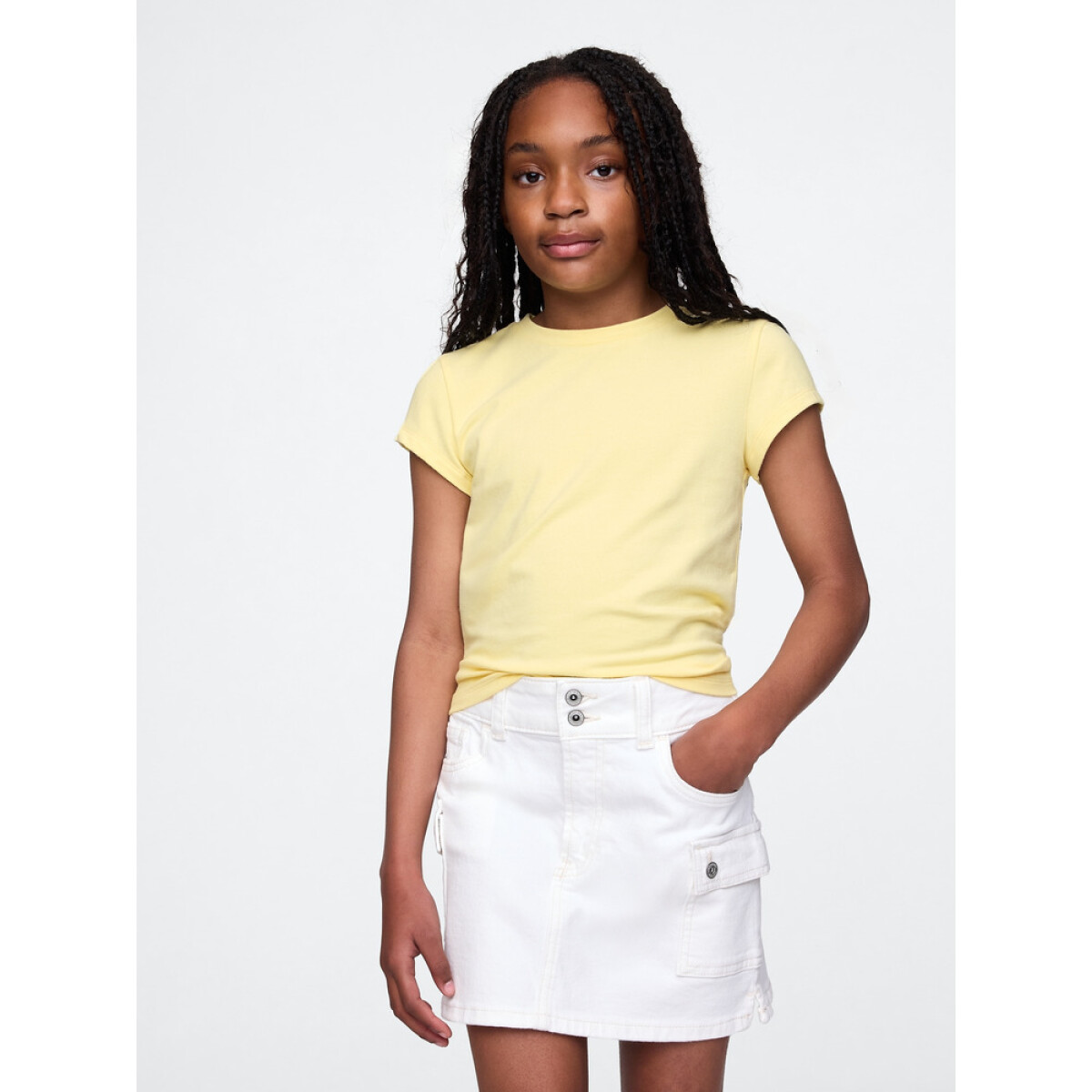 SS BABY TEE_SP25 - PALE BANANA 12-0824TCX 