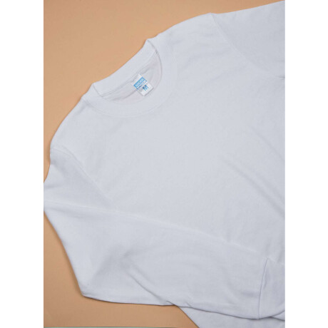 Camiseta interlock de manga larga Blanco