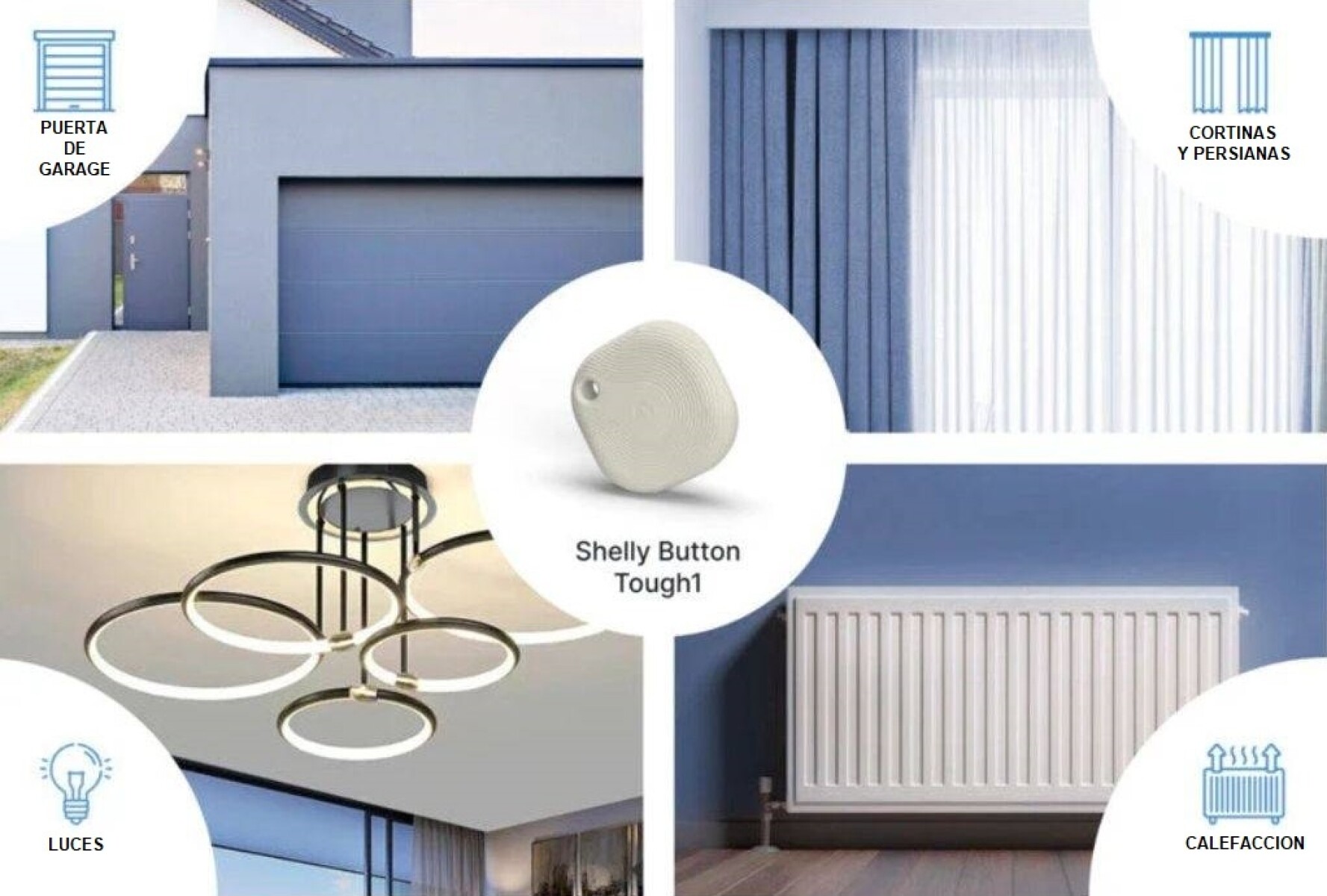 Control Smart Shelly Blu Ivory Bluetooth 1 Boton 