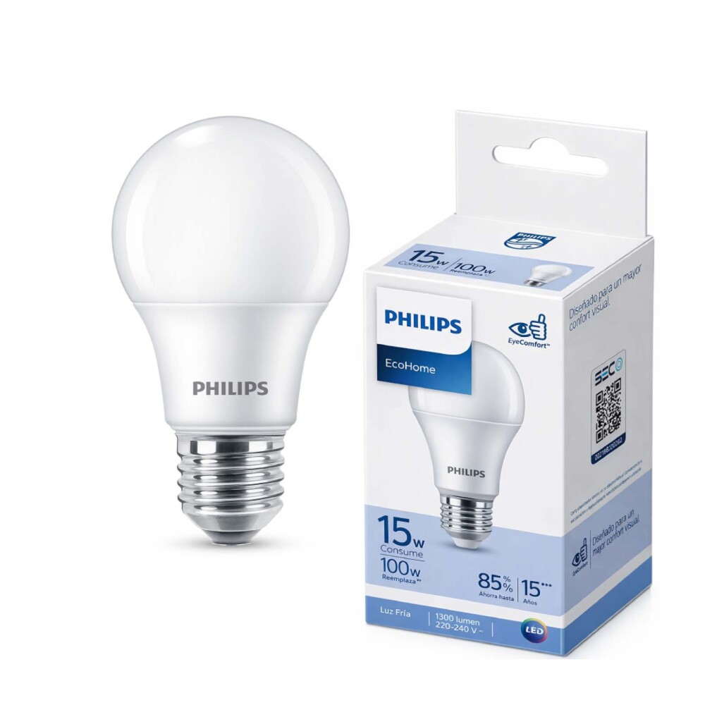 LÁMPARA LEDBULB PHILIPS METAL E27 15W FRÍA