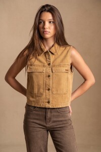 Chaleco Lavado Camel