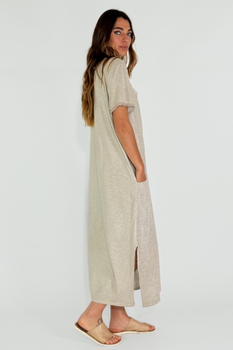 VESTIDO MARTINICA LARGO Beige