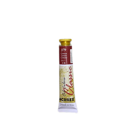 Pintura al Óleo para Lienzo Acrilex 20 ml (Tonos Rojos) 379 Carmín