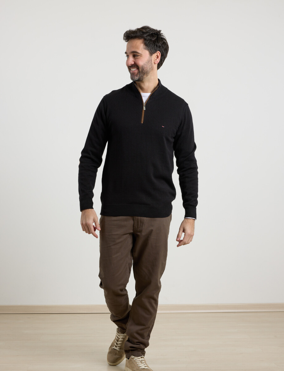 470996 SWEATER MEDIO CIERRE HARRINGTON LABEL Negro