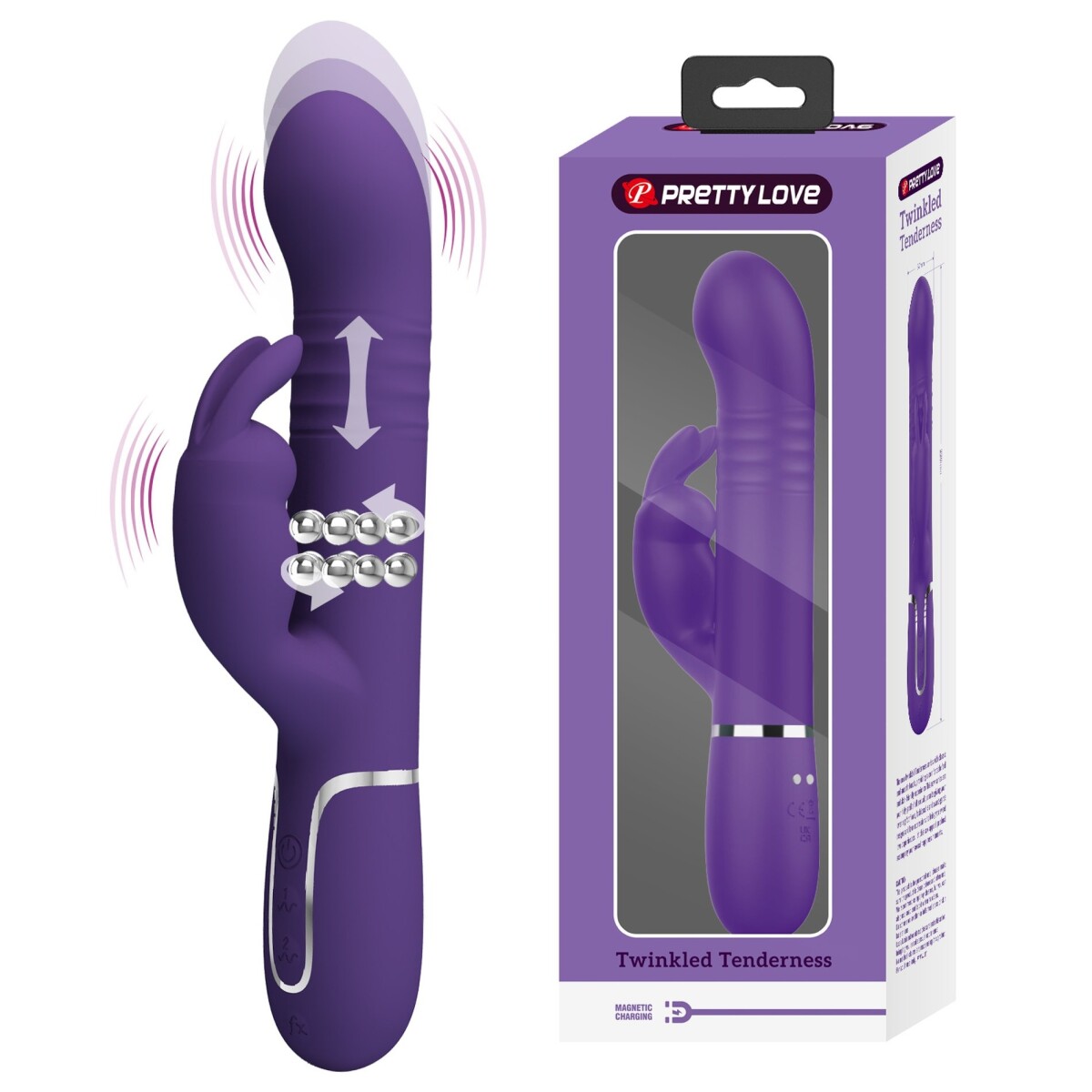 Vibrador Rabbit 4 en 1 Twinkled Tenderness Pretty Love - Violeta 