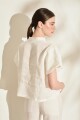 BLUSA TROPICAL Manteca