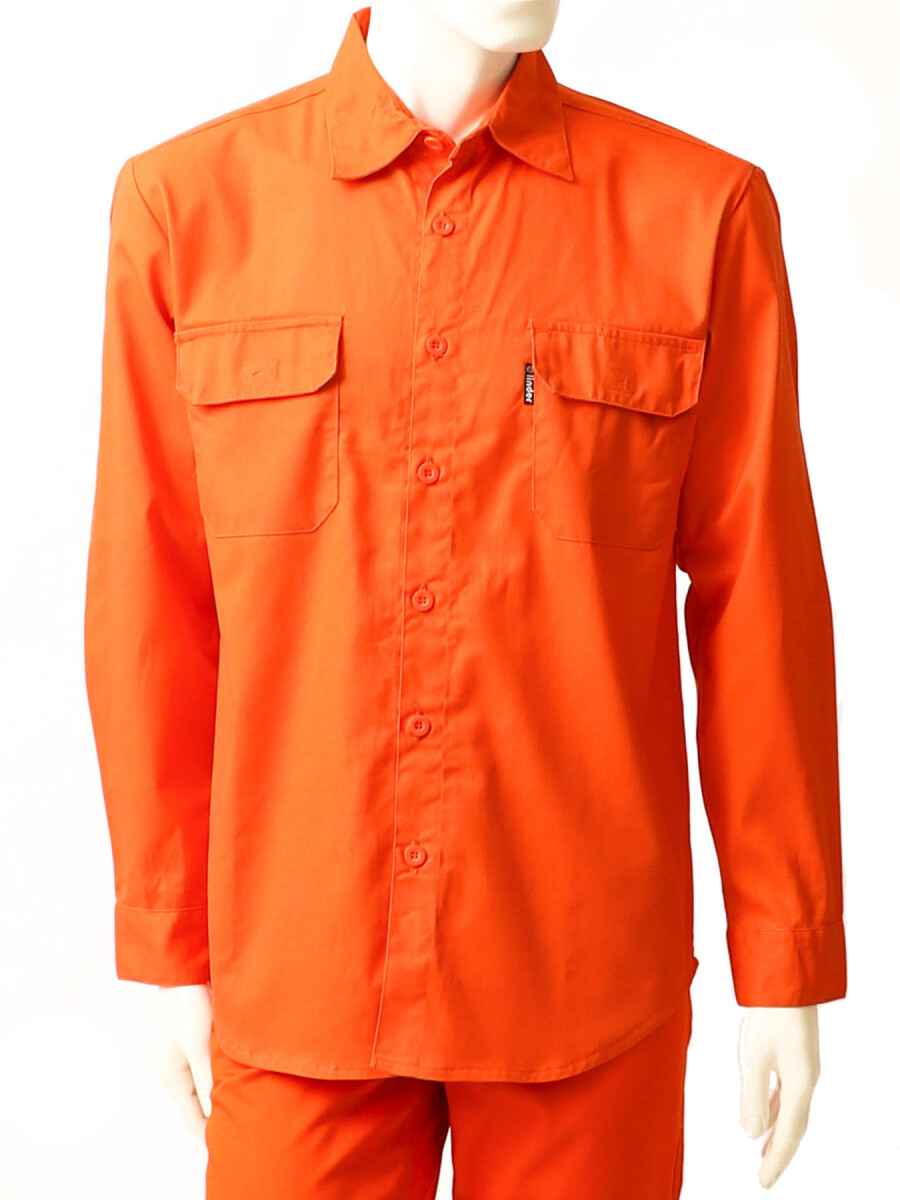 Camisa gabardina de trabajo - Naranja 