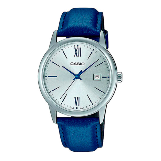 Reloj CASIO MTPV002L-2B3UDF Cuero Azul Esfera 37mm 0