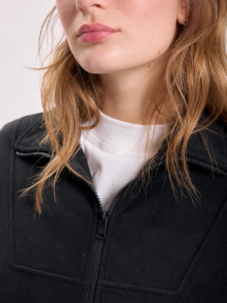 Campera polar Negro