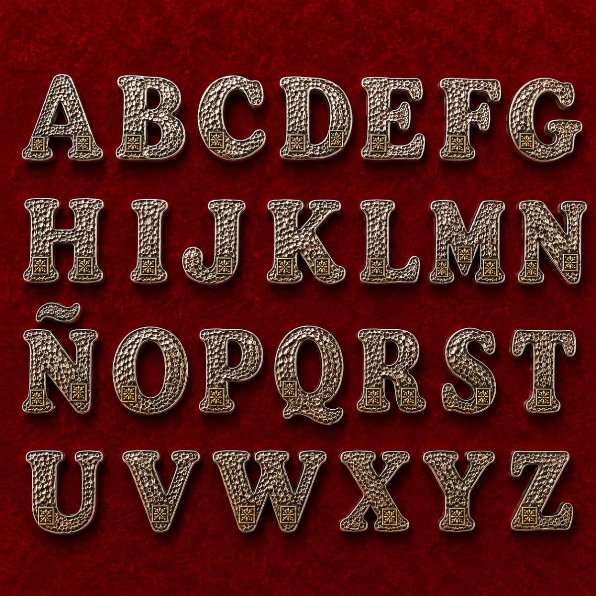 Letras Plata y Oro - J 