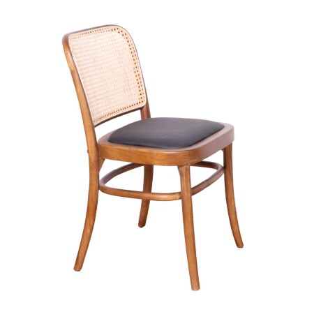 SILLA DE COMEDOR RATTAN-Y-MADERA MARRON TAMARA