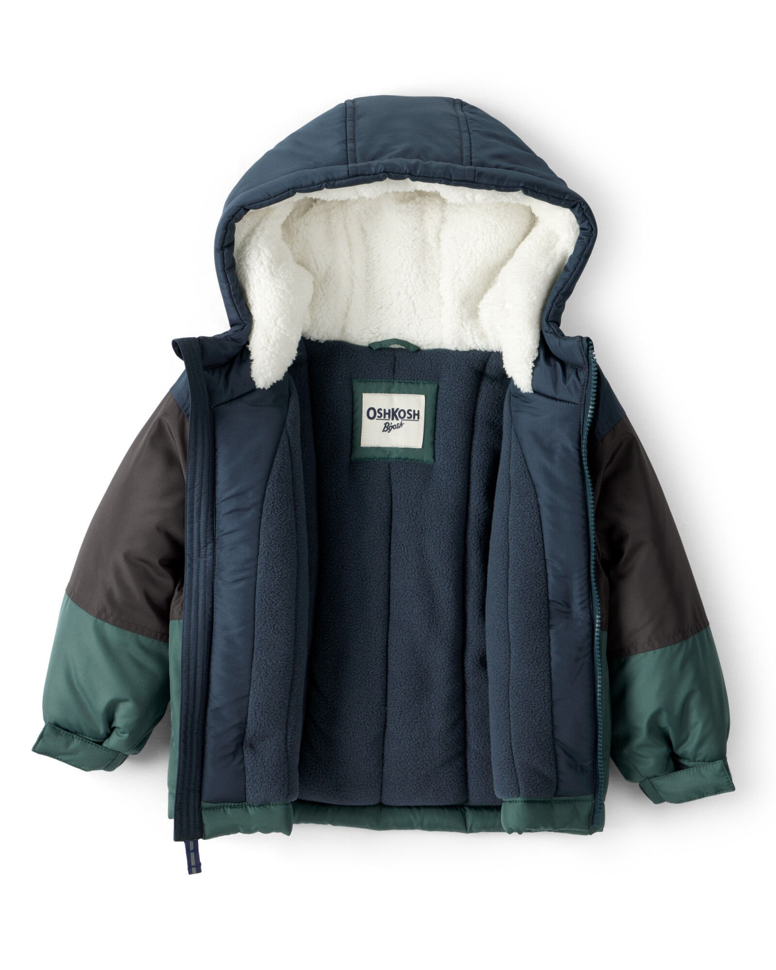 Campera resistente al agua, diseño bloques de color azul, negro y verde. Talles 2-4T Campera resistente al agua, diseño bloques de color azul, negro y verde. Talles 2-4T