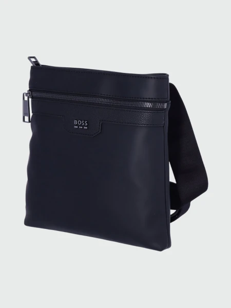 BOSS Bolso Bandolera de Piel Sintética Negra Negro