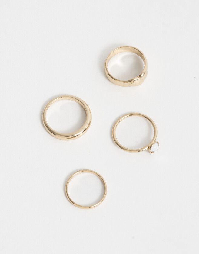 Sets Anillos Metal Sets De Anillos Con Metal - Dorado
