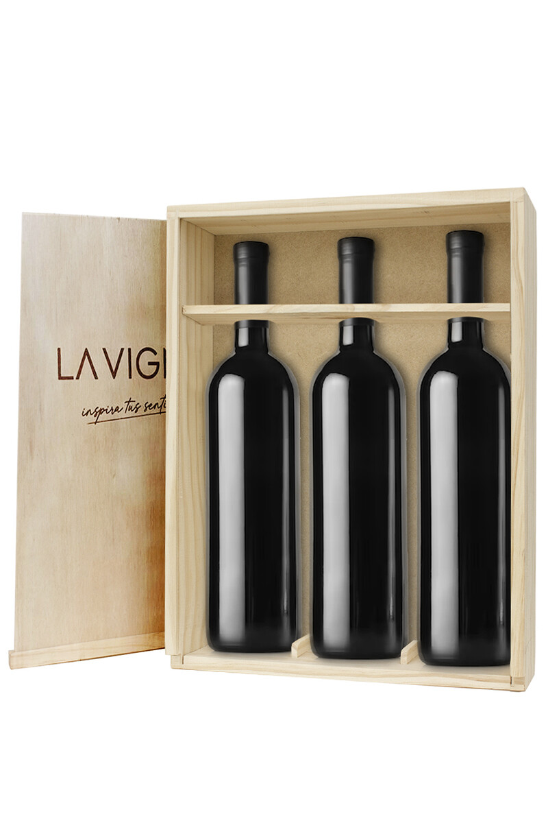 Caja de madera La Vigne para 3 Vinos Caja de madera La Vigne para 3 Vinos