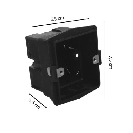 CAJA HONDA 1 MODULO Caja Honda 1 Módulo con Grampa Metálica Negra