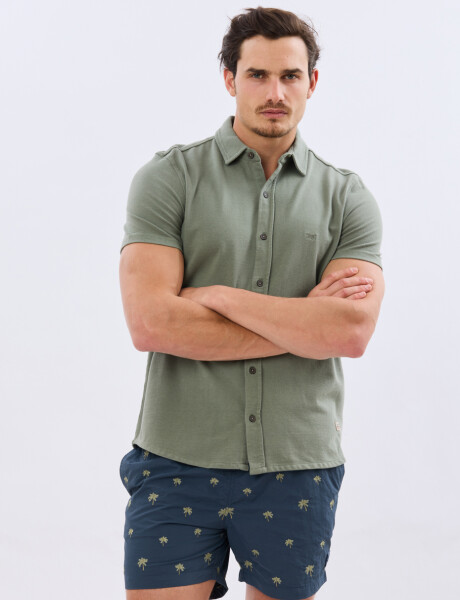 SHORT DE BAÑO BORDADO Azul
