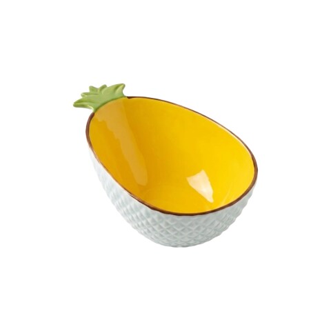 BOWL CERAMICA DIS PIÑA 20X14X7CM Unica