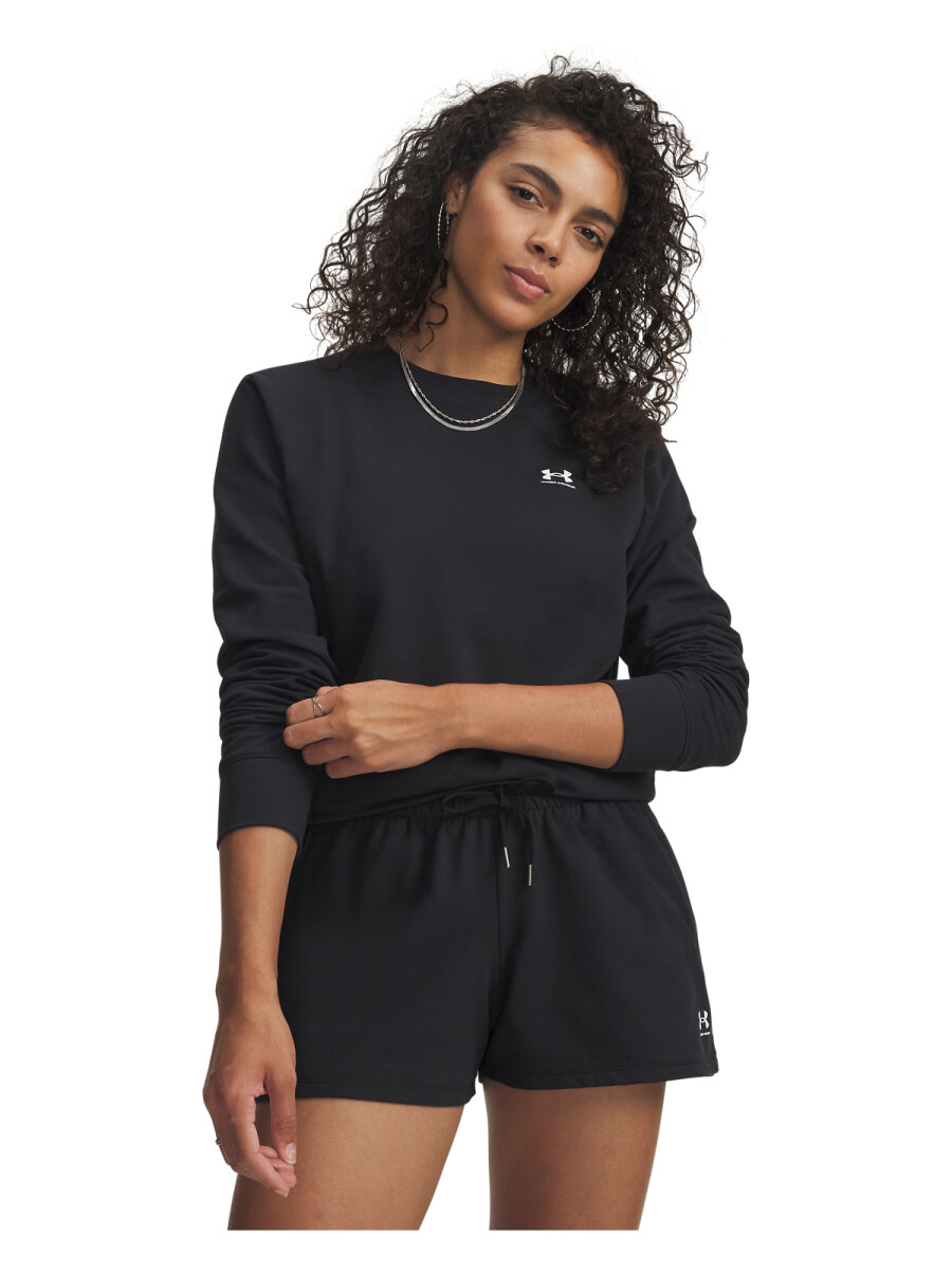 Buzo UA Sport Terry Crew Mujer 6011016-001 - Negro 