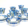 Juego de té vidrio color x6 4