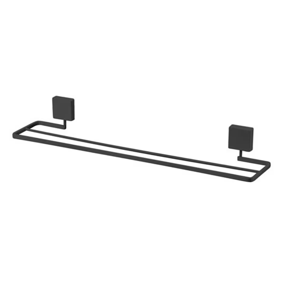 Toallero Doble 45 Cm Negro Mate 