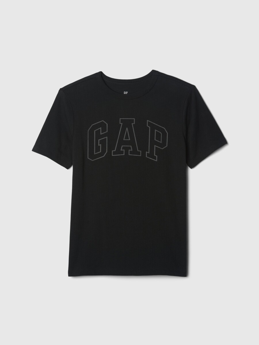 Remera Logo Gap Niño - True Black 