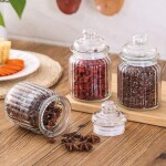 SET X3 RECIPIENTES D8xH12.5CM 300ML VIDRIO C/TAPA SET X3 RECIPIENTES D8xH12.5CM 300ML VIDRIO C/TAPA