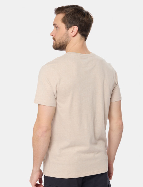 REMERA ESTAMPADA DE ALGODÓN Beige