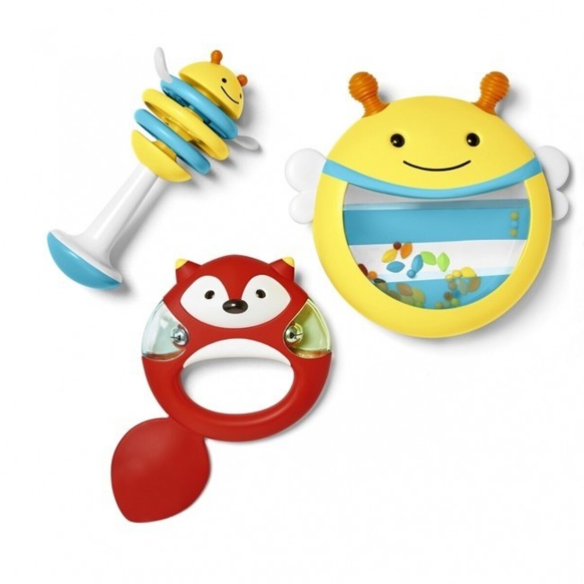 Set tres instrumentos musicales diseño animales 