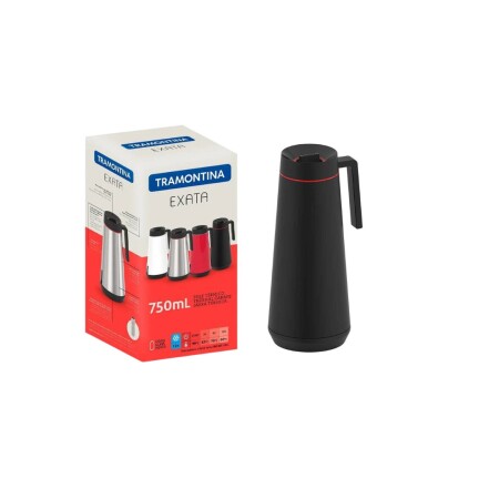 TERMO JARRA TERMICA 750ML ACERO INOXIDABLE TRAMONTINA NEGRO