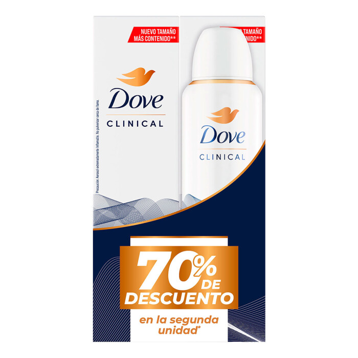 DOVE CLINICAL AEROSOL W 70% EN LA SEG. única