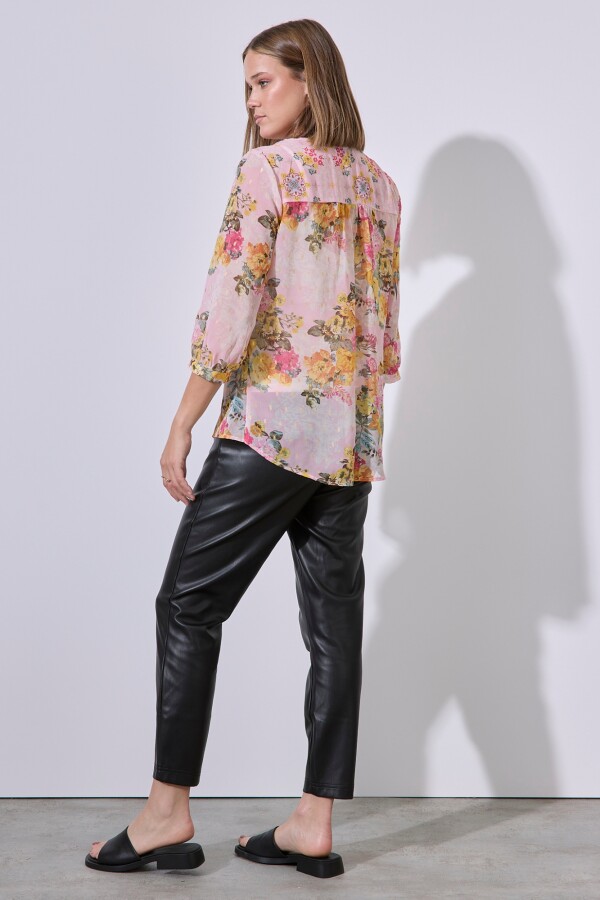 Blusa Gasa Lurex ROSA/MULTI