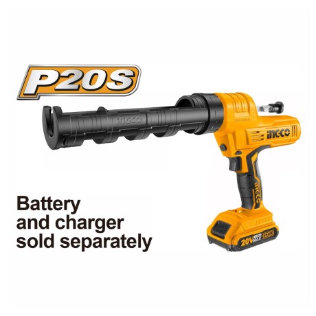 Pistola a Bateria 20V Aplica Silicona en Pomo Ingco CCGLI2001 001