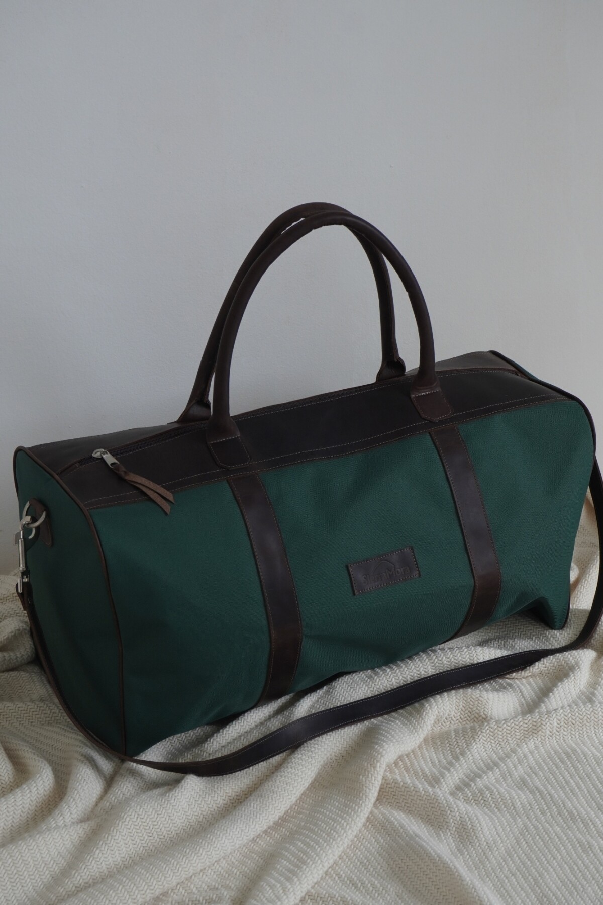 Bolso Sport XL Chocolate / Verde Inglés