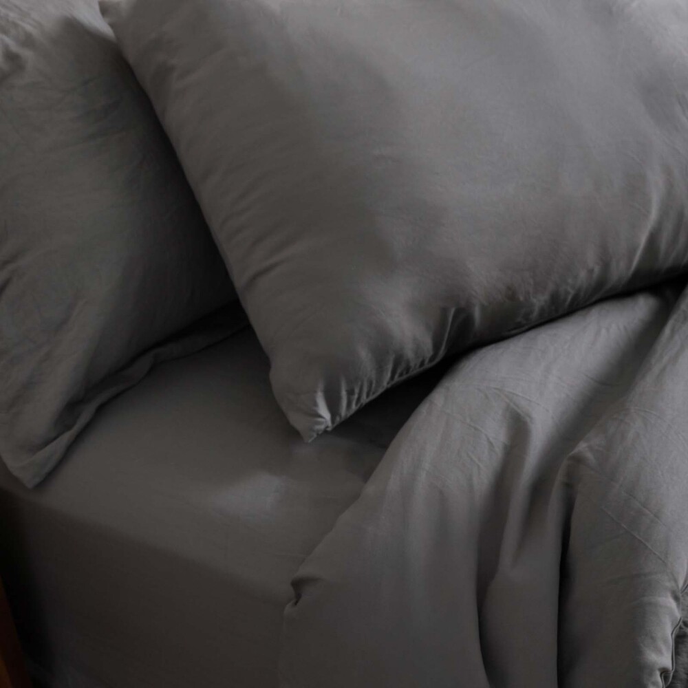 JUEGO DE SABANAS KING POLIESTER VERDE PREWASHED