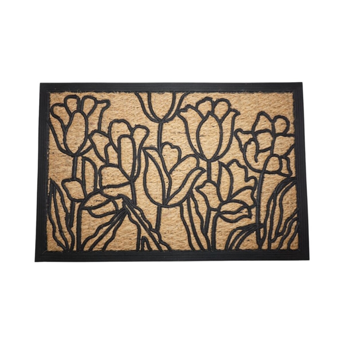 FELPUDO COCO/GOMA 40X60CM H.1CM TULIPANES 