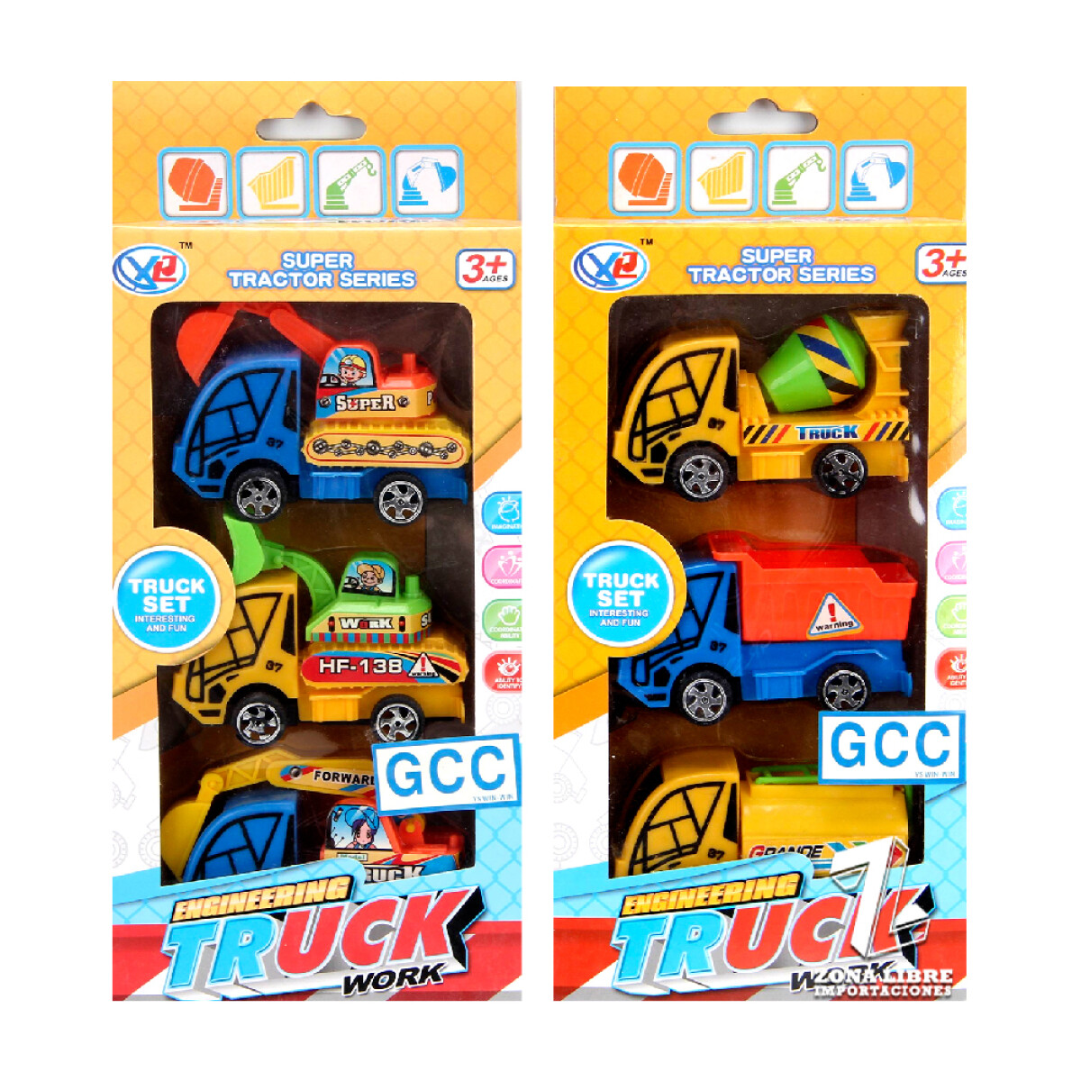 Camiones Truck Work X 3 En Caja 