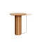 Mesa de Arrime Doble - Side Living - Linea Manhattan Marron/Blanco