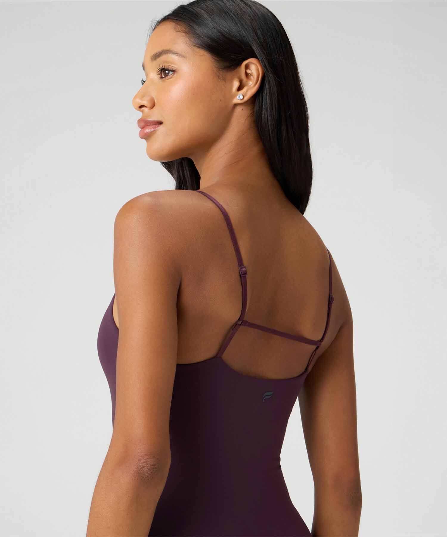 Vestido Strappy Seamless Maxi Dress Mujer Oxblood