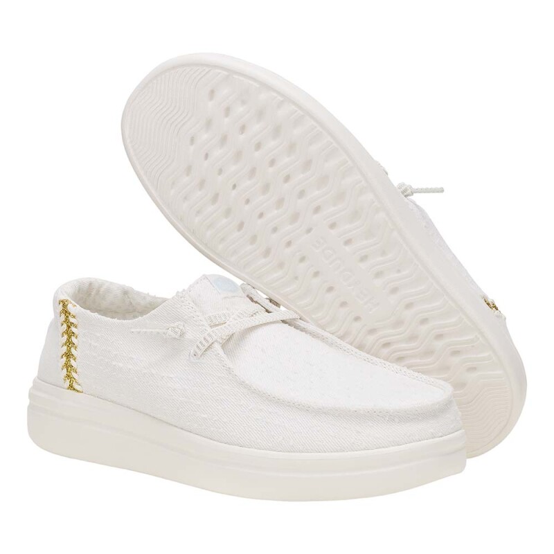 Wendy Rise Perf Canvas - Mujer White