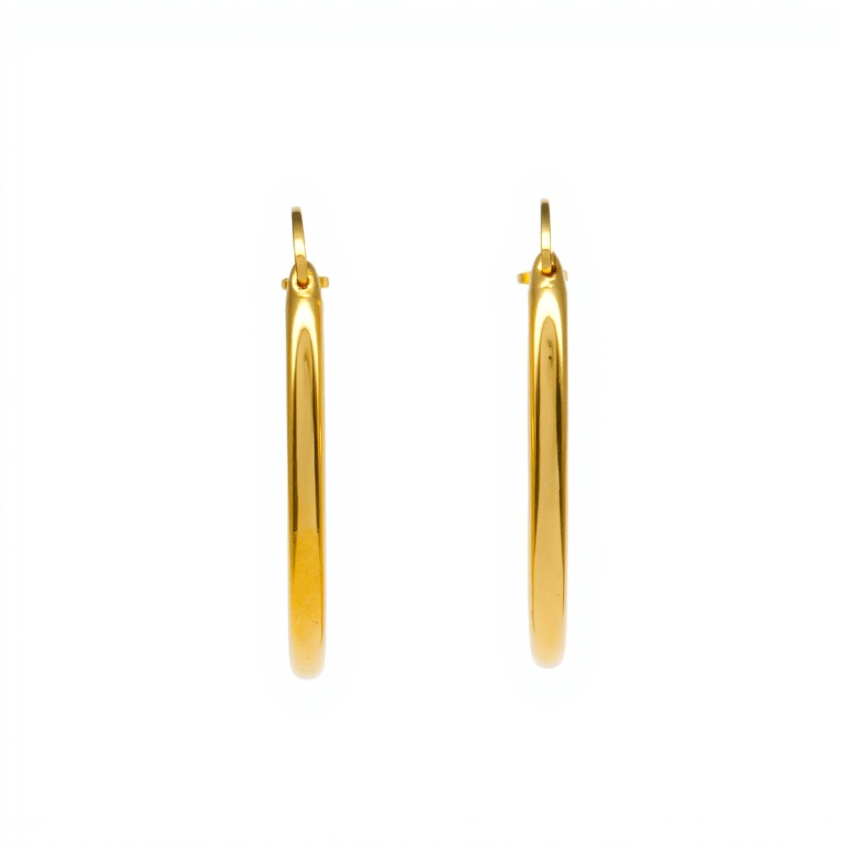 Caravanas aros de oro finos- Oro bajo - Sin piedra- CA8038 - sinpiedra 