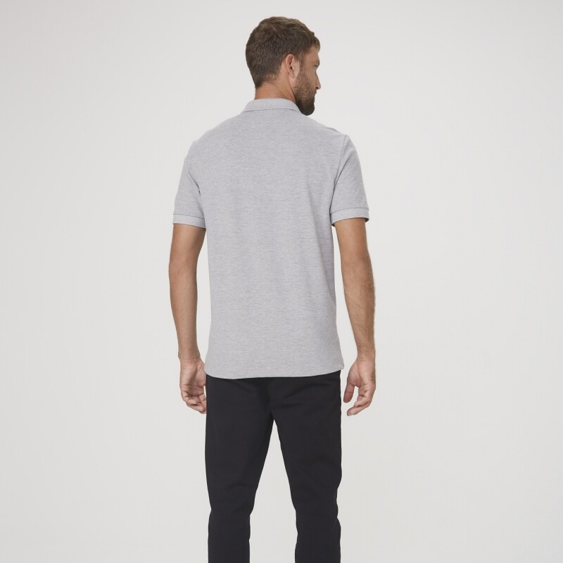 CAMISA POLO MM MASC CINZA MESCLA