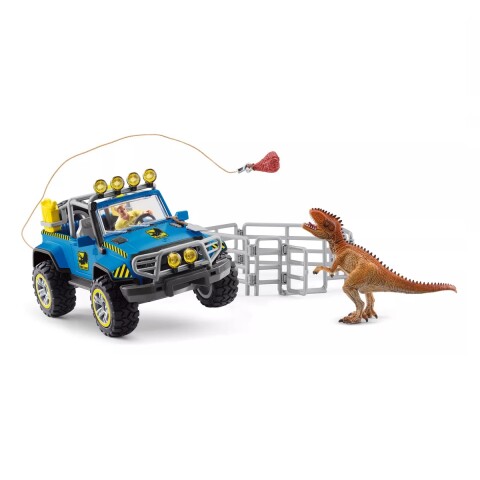 Juguete Auto Todoterreno Con Dinosaurio Schleich Infantil Juguete Auto Todoterreno Con Dinosaurio Schleich Infantil
