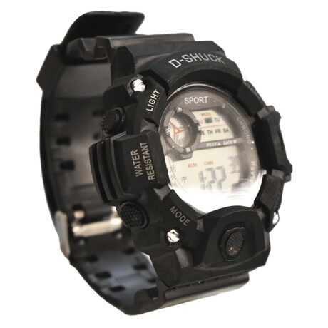 Reloj Deportivo de Pulsera Waterproof Pantalla Luz p/ Hombre Negro