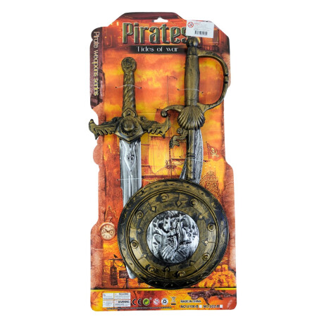 Juego piratas: 2 espadas y escudo Juego piratas: 2 espadas y escudo