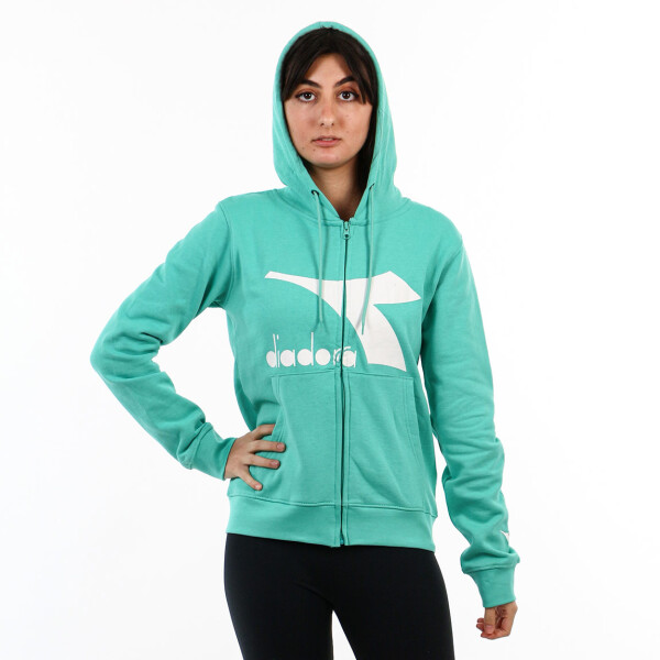 Diadora Ladies Cotton Jacket With Hood- Aquamarine Aguamarina