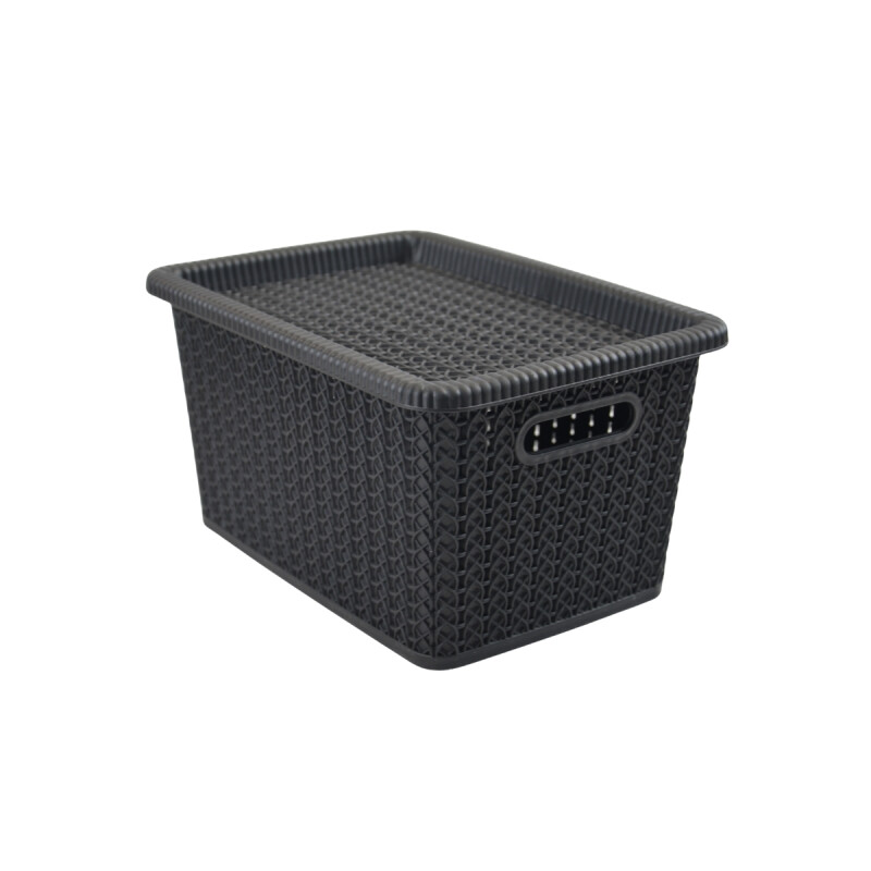 Caja organizadora simil ratá 5L NEGRO