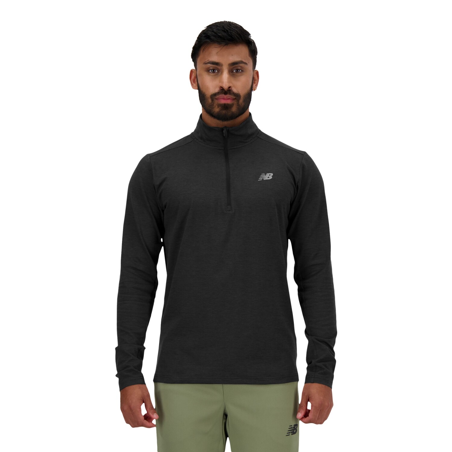 Buzo New Balance de Hombre SPACE DYE 1 4 ZIP MT41915BKH BLACK Sportmarket