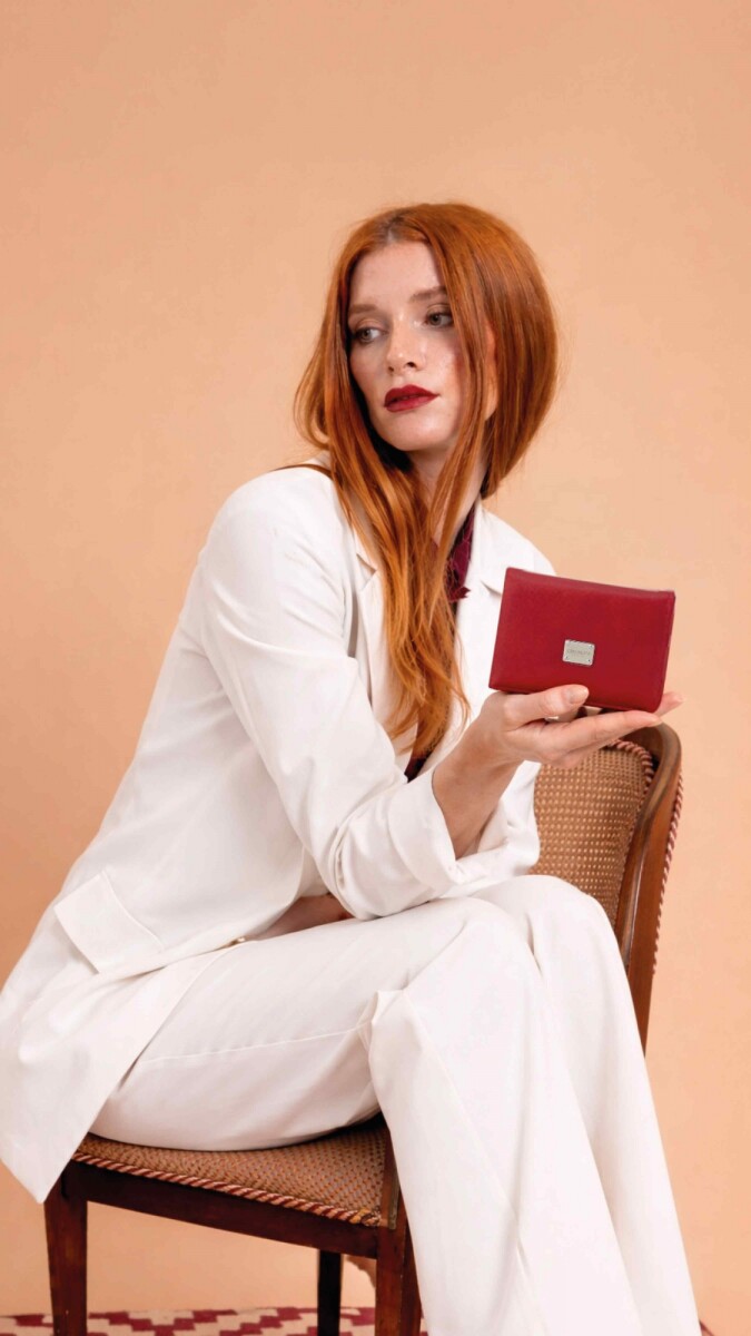 BILLETERA LIRIO - TOMATE 