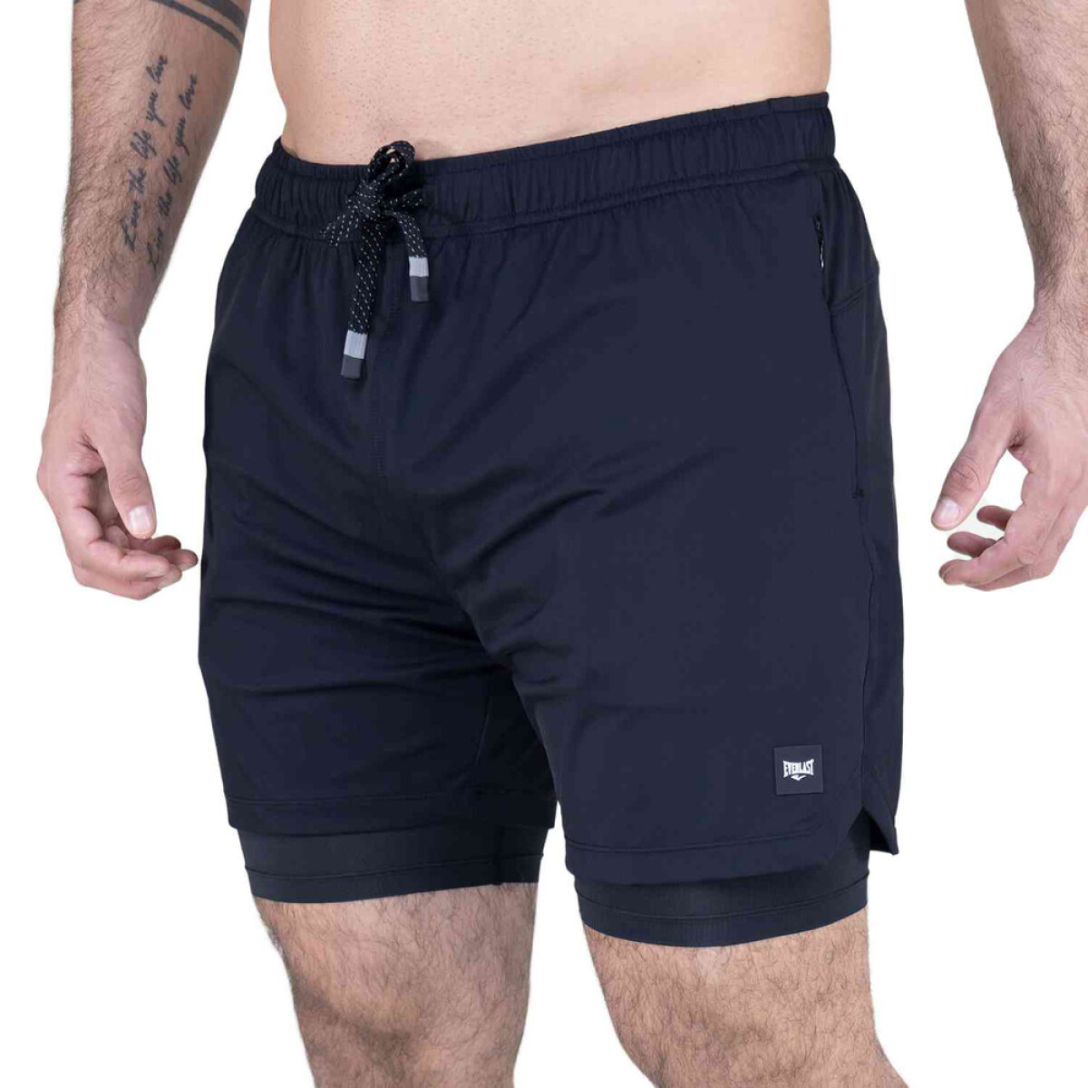 SHORT WARP 2N1 MEN POLY/ELAST EVERLAST DYNAMIC GN M6 XL - BLACK 